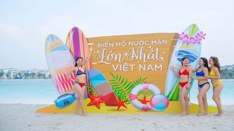 Bien nước mặn nhân tạo tại Vinhomes Ocean Park 1