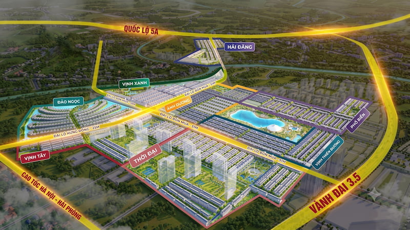 Hệ thống giao thông và vị trí của phân khu Đảo Ngọc