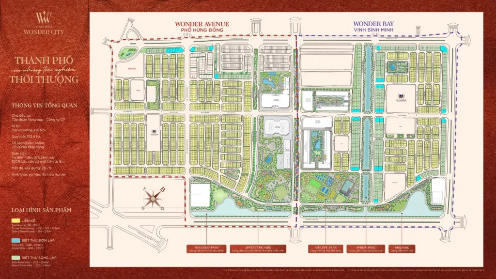 Mặt bằng tổng thể Vinhomes Wonder City