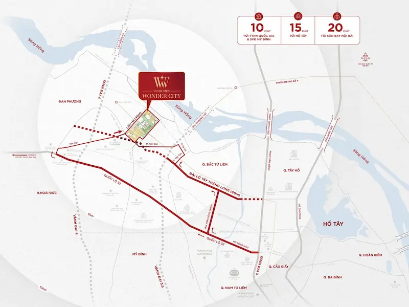 Vị trí Vinhomes Wonder City