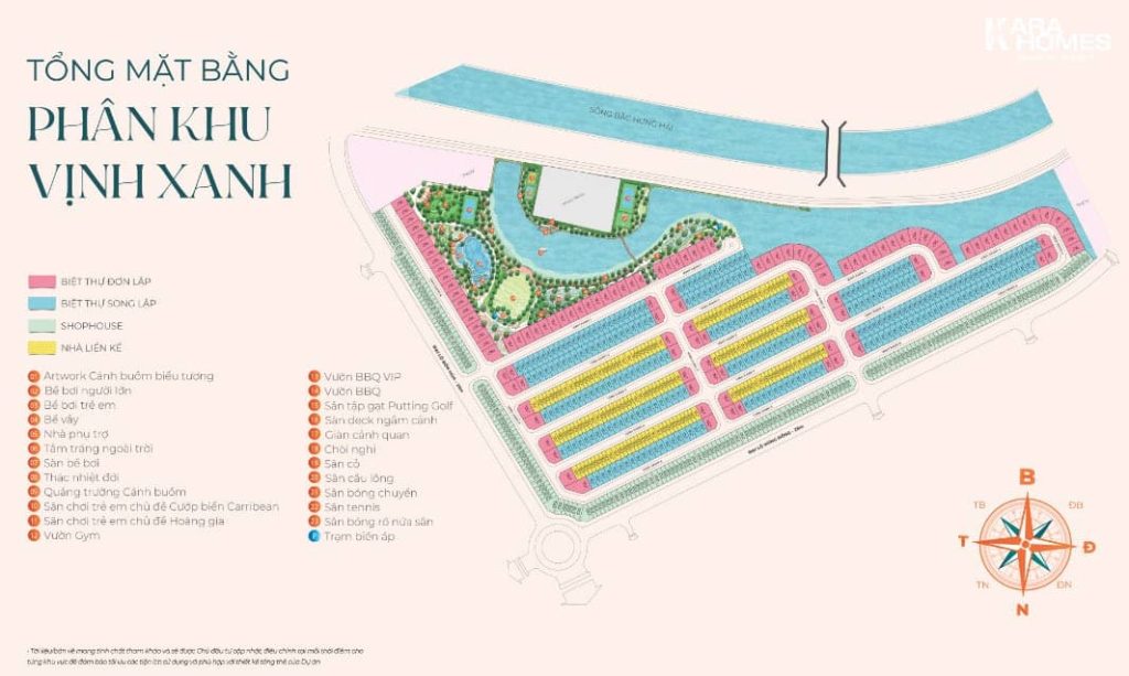 Mặt bằng phân khu Vịnh Xanh thuộc Ocean City