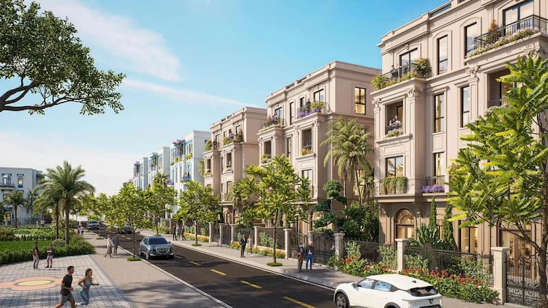 Phối cảnh nhà liền kề tại Vinhomes Hạ Long Xanh
