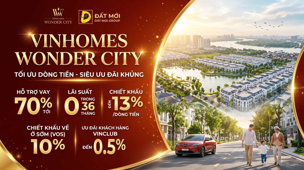 Ưu đãi mua biệt thự Vinhomes Wonder City (Vinhomes Đan Phượng) tháng 10/2026