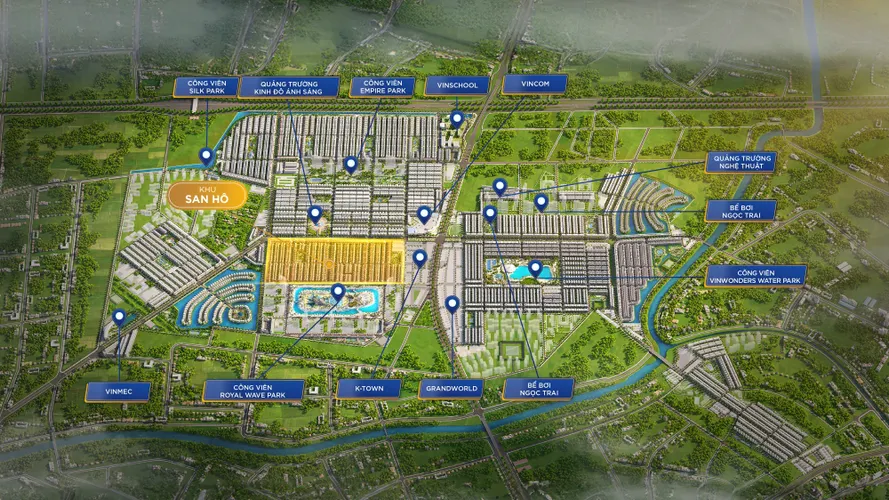 Vị trí phân khu San Hô tại Vinhomes Ocean Park 2